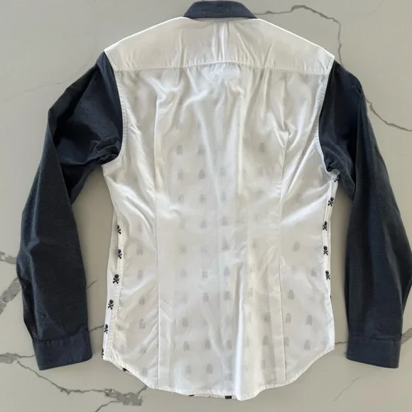 Robert Graham Skull & Crossbones SoCal Sport Shirt Tailored Slim Fit Medium - Picture 8 of 16